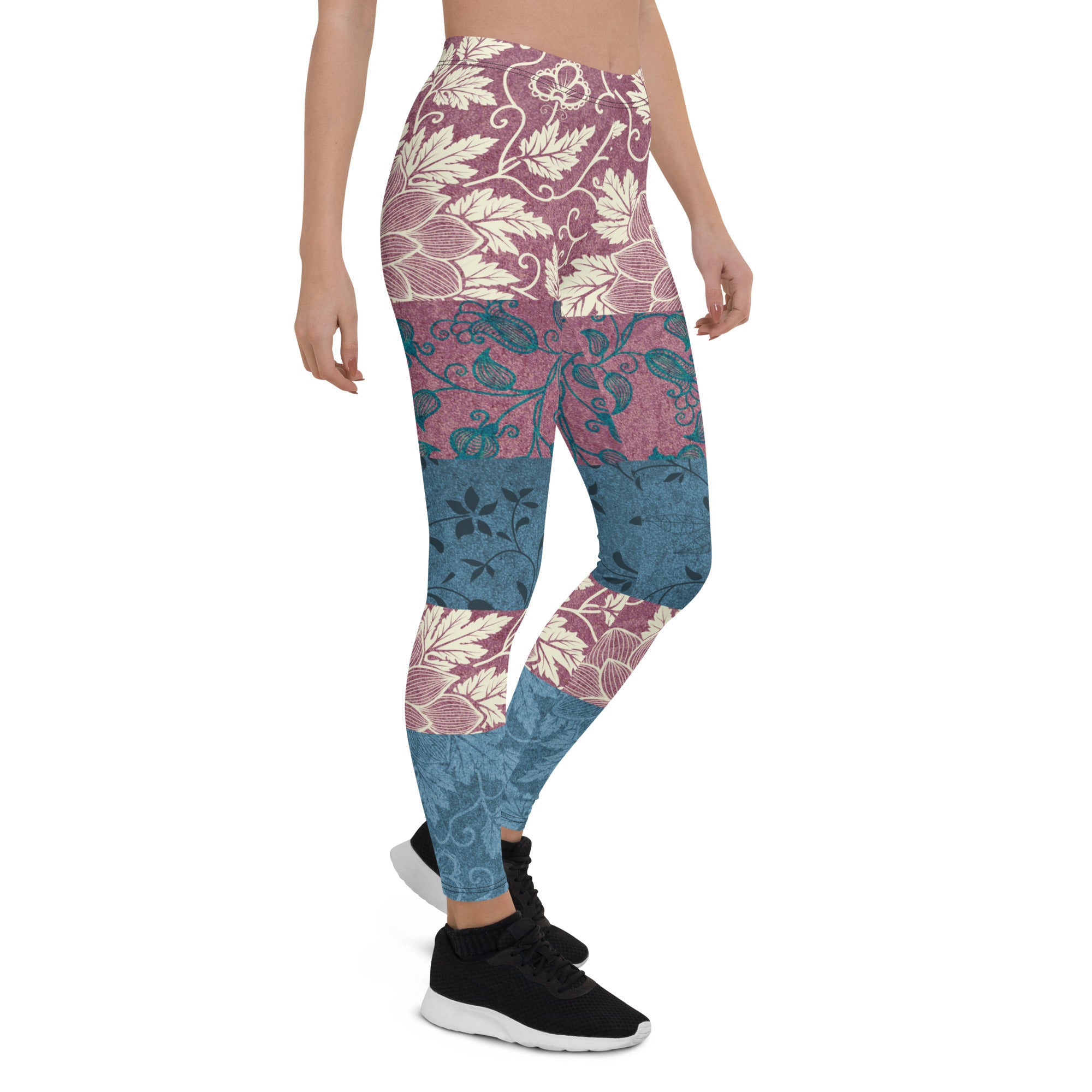 Leggings con estampado de patchwork y brocado de Odd Couple