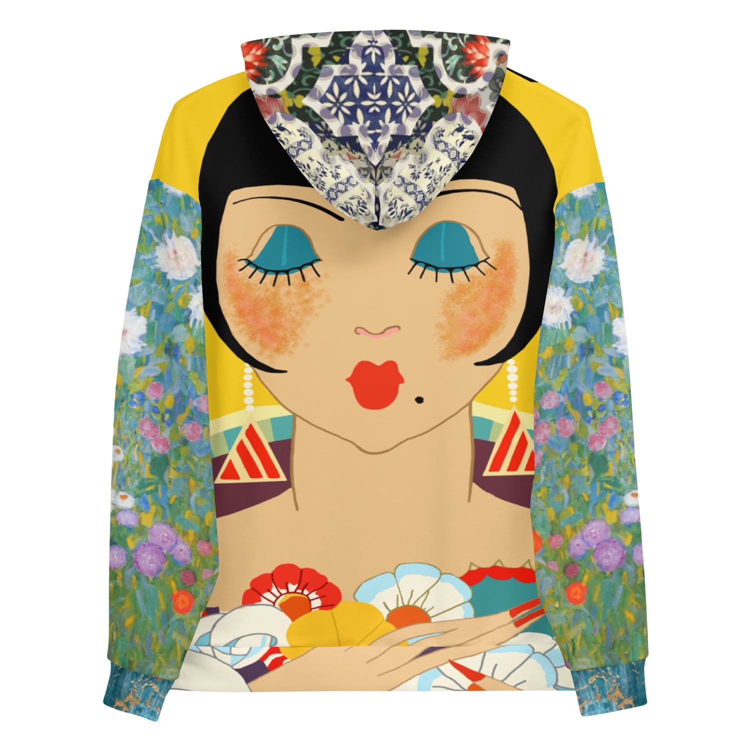 Sudadera con capucha unisex Floral Flapper Girl