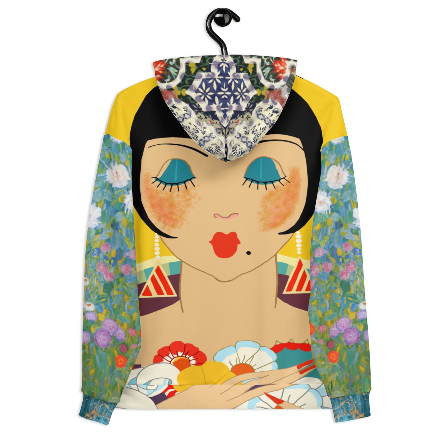 Floral Flapper Girl Unisex Hoody