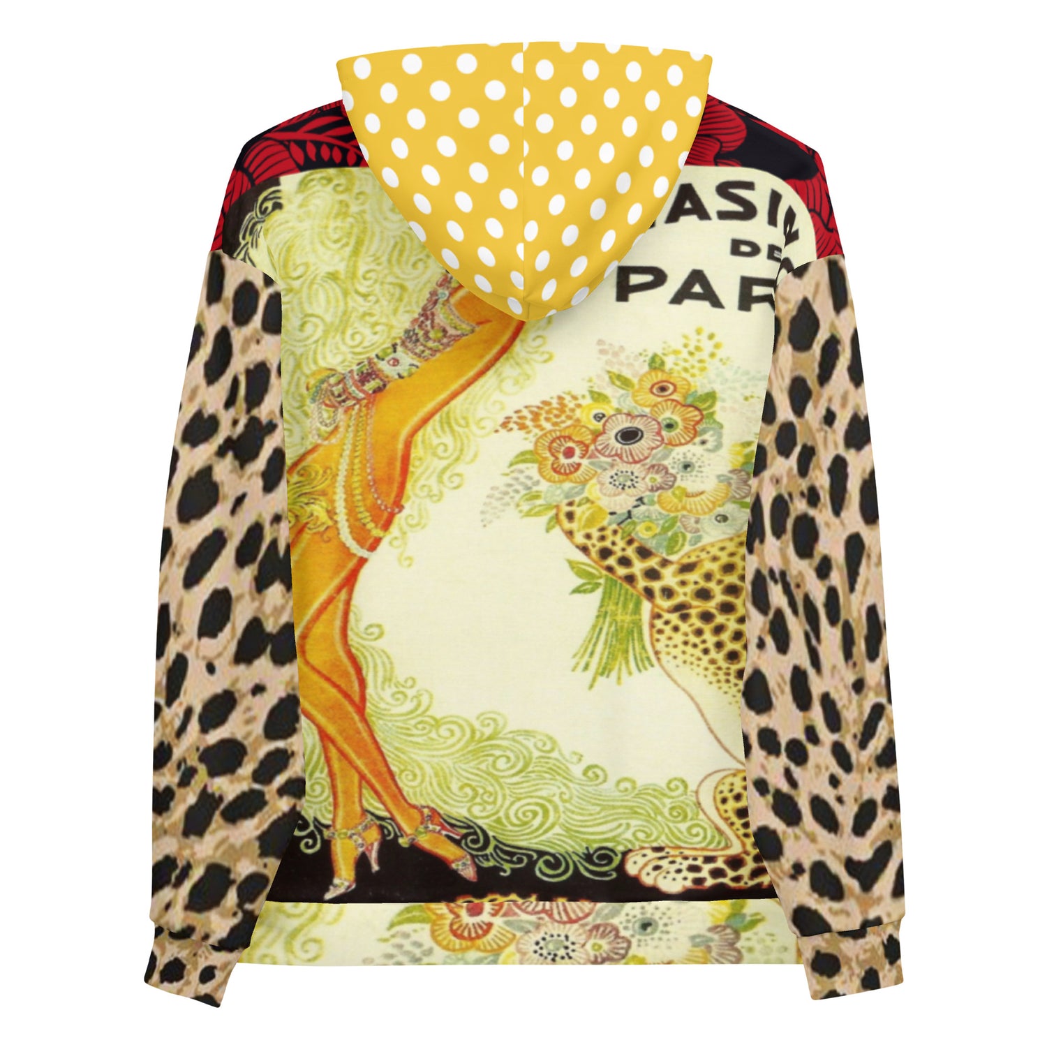 Sudadera con capucha unisex con estampado de leopardo de Casino Paris