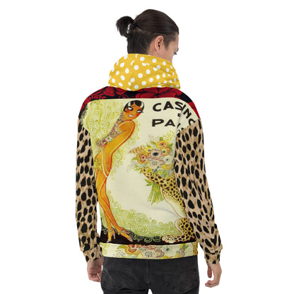 Sudadera con capucha unisex con estampado de leopardo de Casino Paris