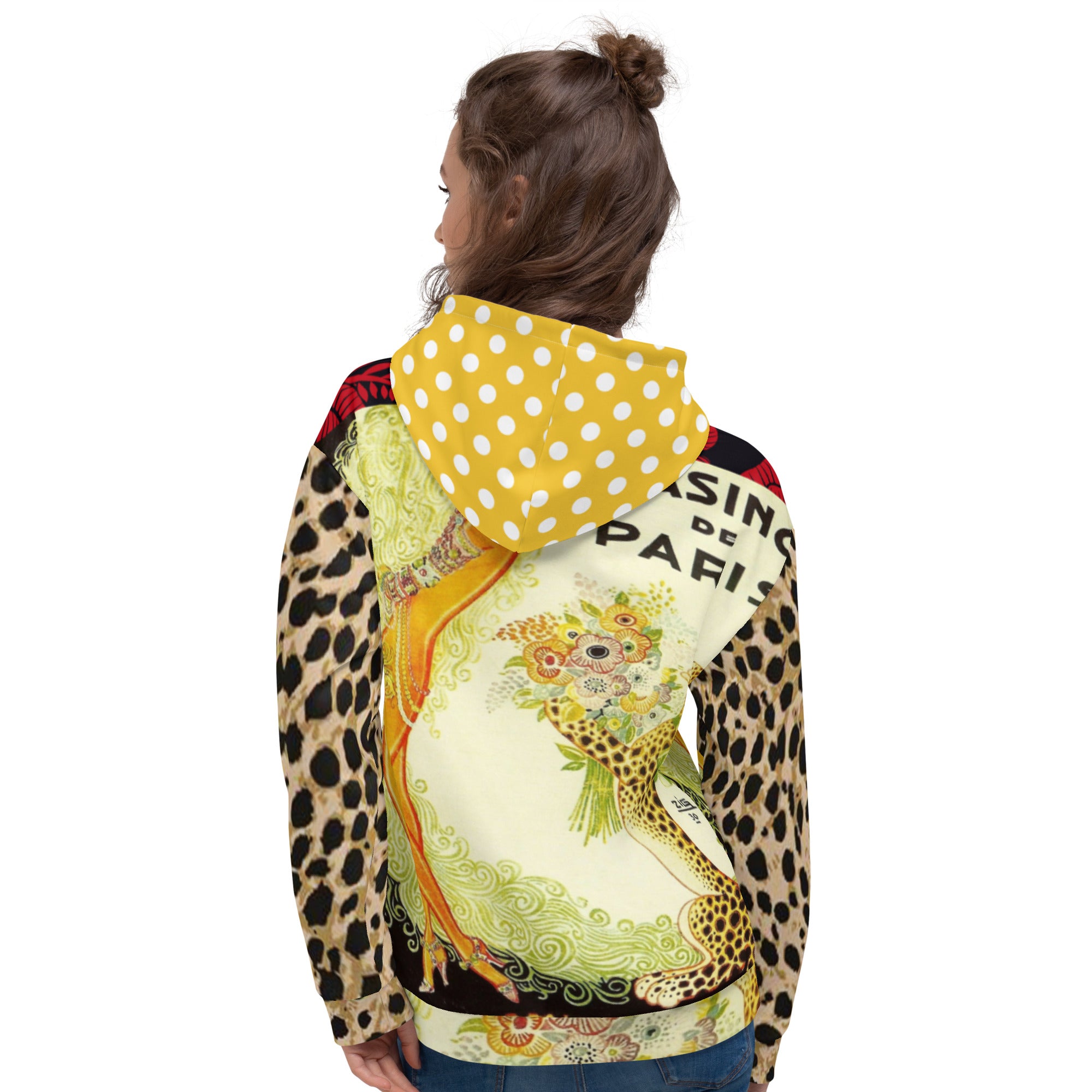 Sudadera con capucha unisex con estampado de leopardo de Casino Paris