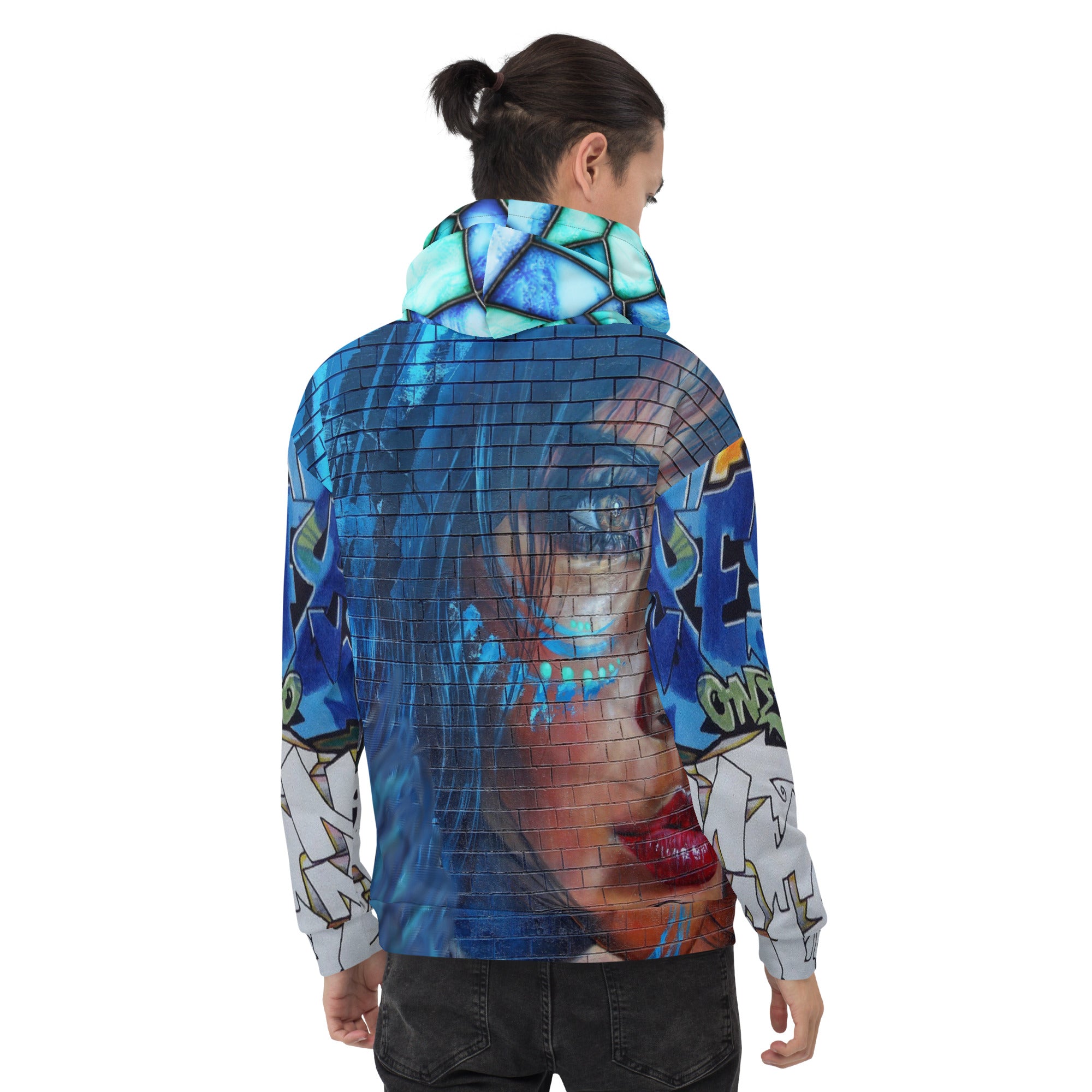 Indigo Girl Blue Graffiti Unisex Hoody