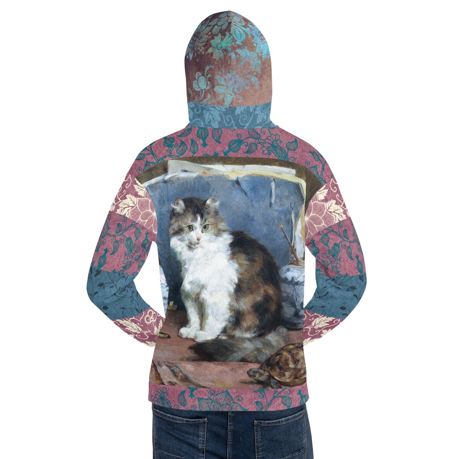 Sudadera con capucha unisex Odd Couple Cat y Tortuga