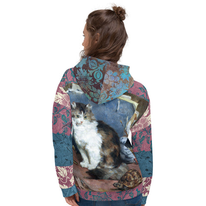 Sudadera con capucha unisex Odd Couple Cat y Tortuga