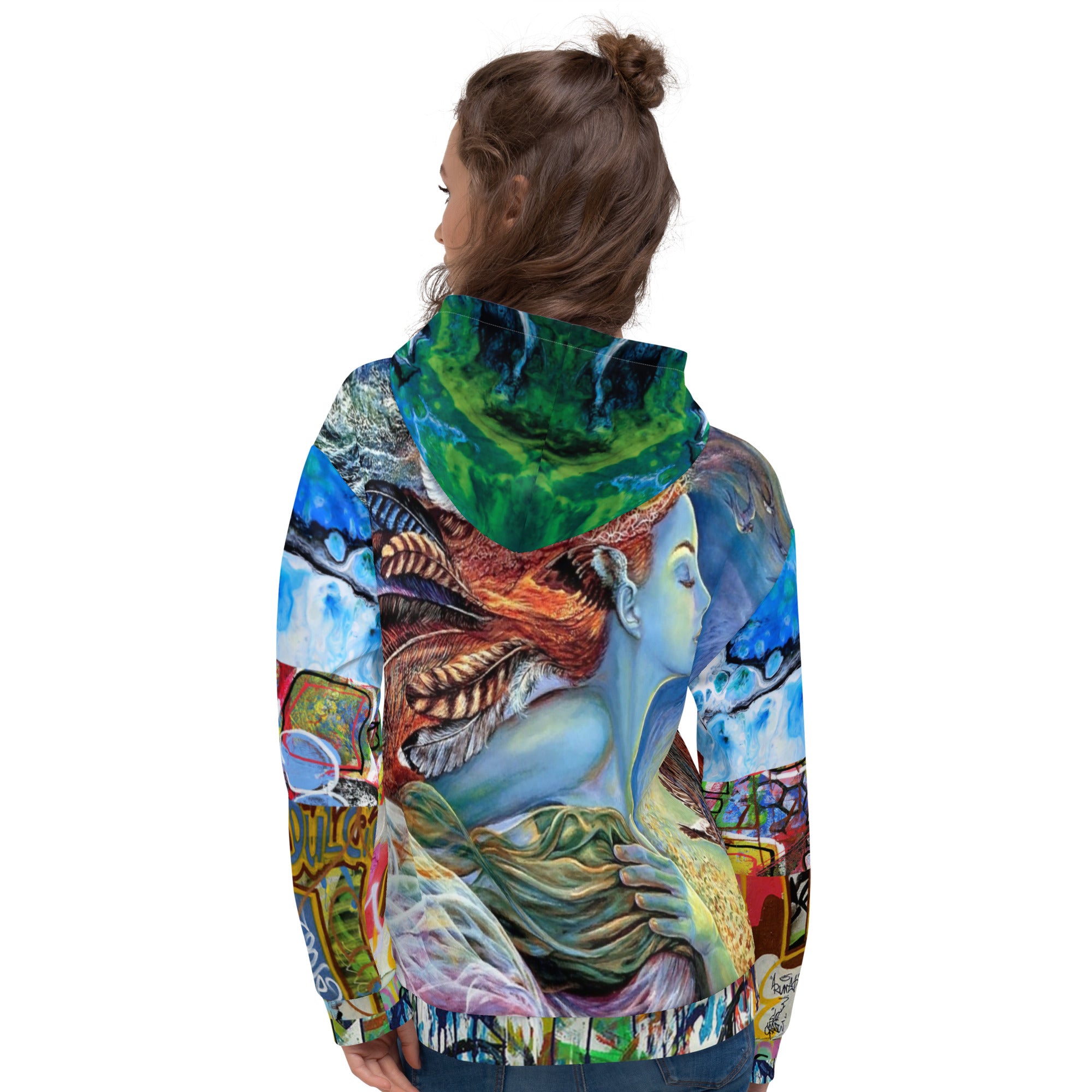 Vesuvia Graffiti Print Unisex Hoody