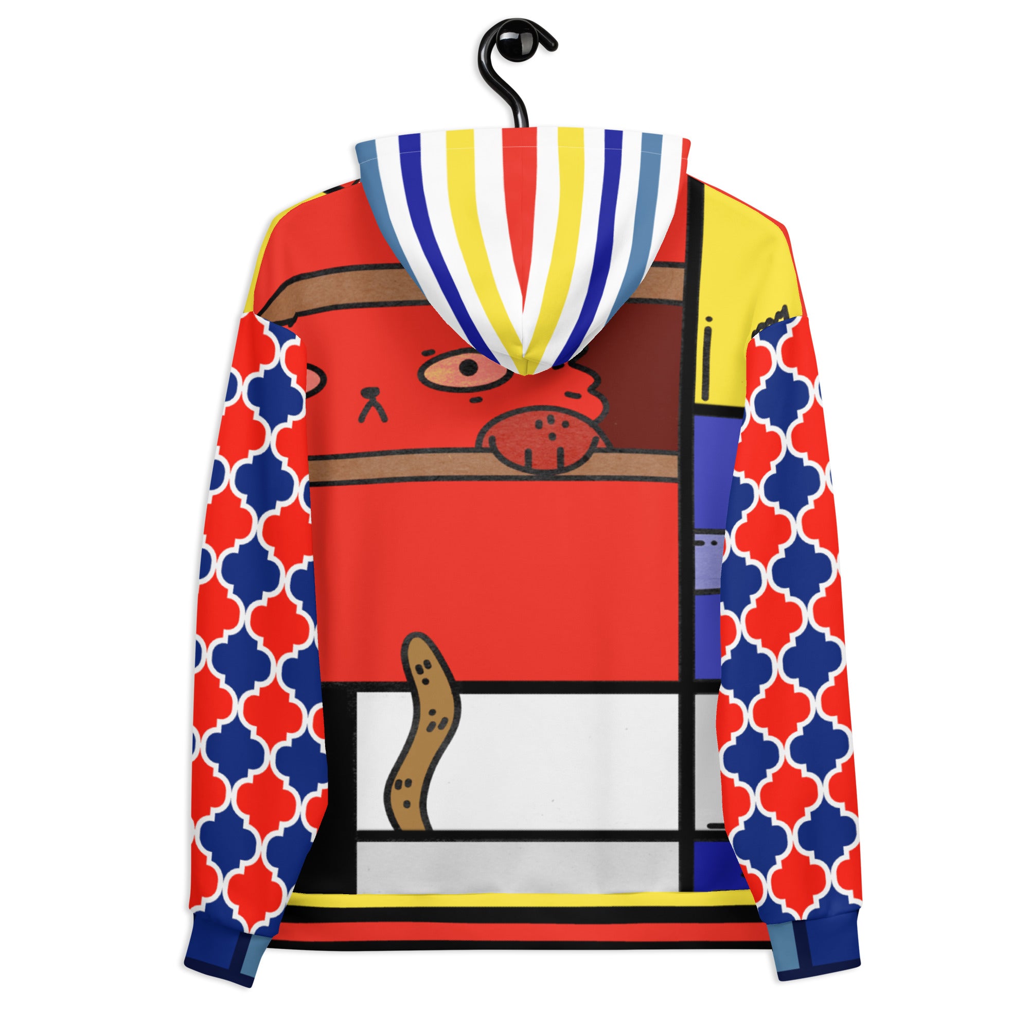 Sudadera con capucha unisex Cat in a Box Mondrian Cubism