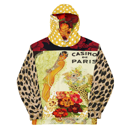 Sudadera con capucha unisex con estampado de leopardo de Casino Paris
