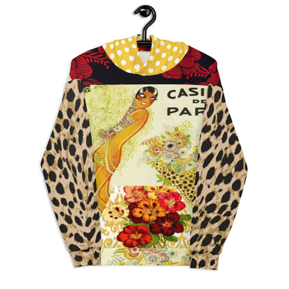 Sudadera con capucha unisex con estampado de leopardo de Casino Paris