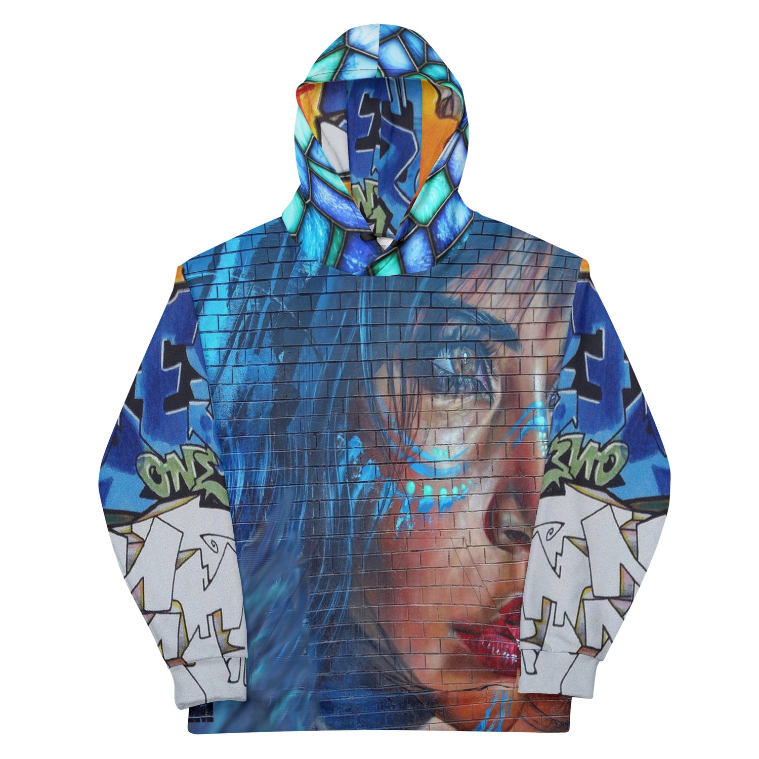 Indigo Girl Blue Graffiti Unisex Hoody