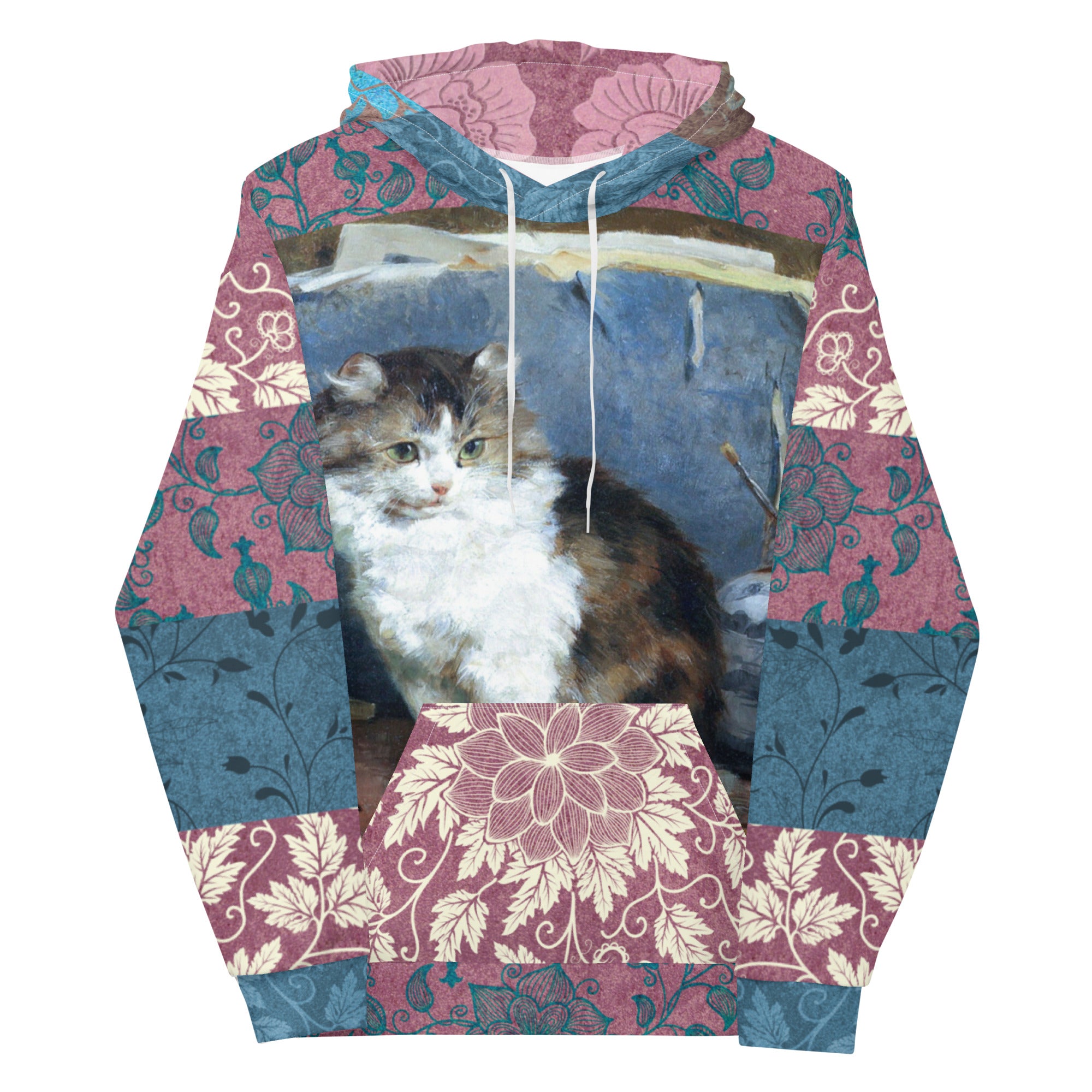 Sudadera con capucha unisex Odd Couple Cat y Tortuga