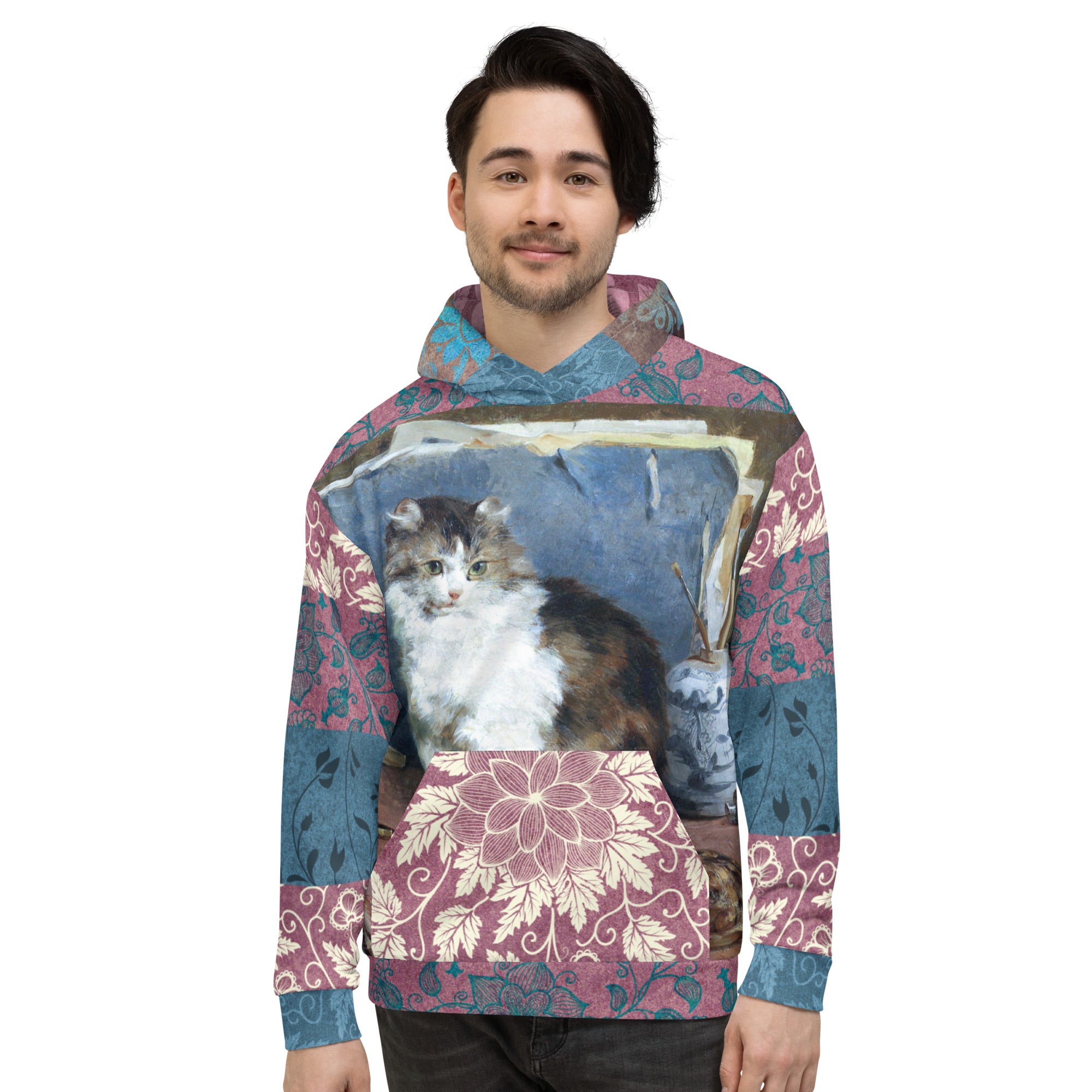 Sudadera con capucha unisex Odd Couple Cat y Tortuga