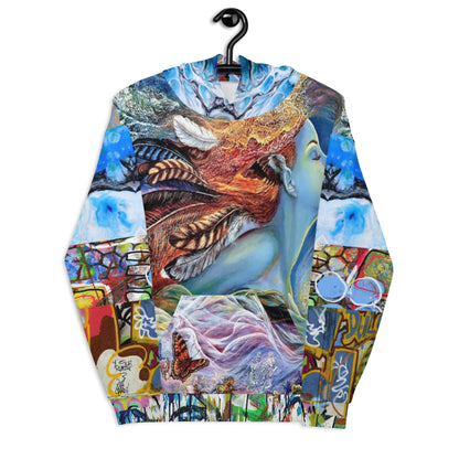 Vesuvia Graffiti Print Unisex Hoody