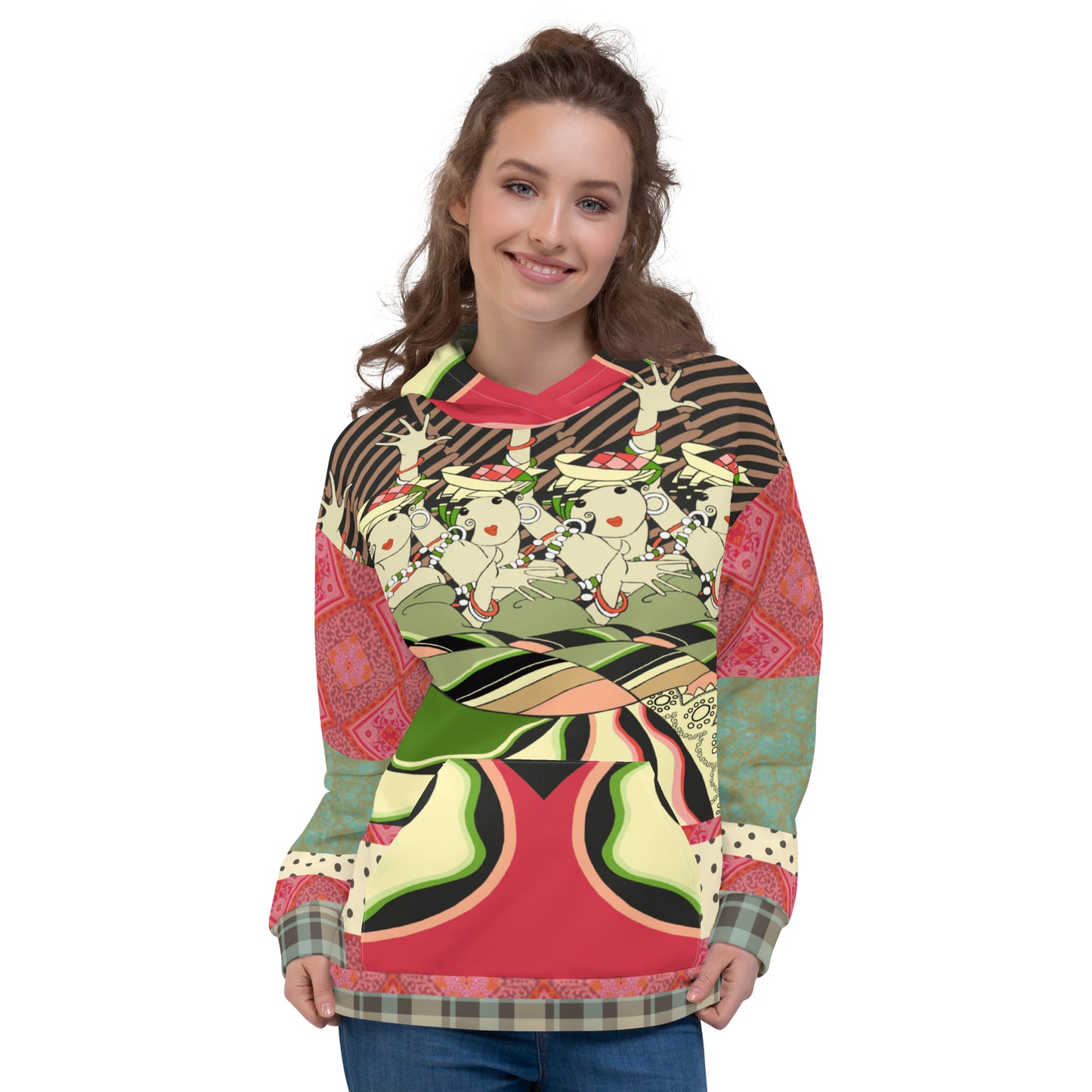 CanCan Girls Vintage Dancer Print Unisex Hoody