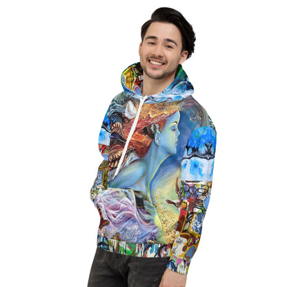 Sudadera con capucha unisex con estampado de grafiti Vesuvia