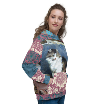 Sudadera con capucha unisex Odd Couple Cat y Tortuga