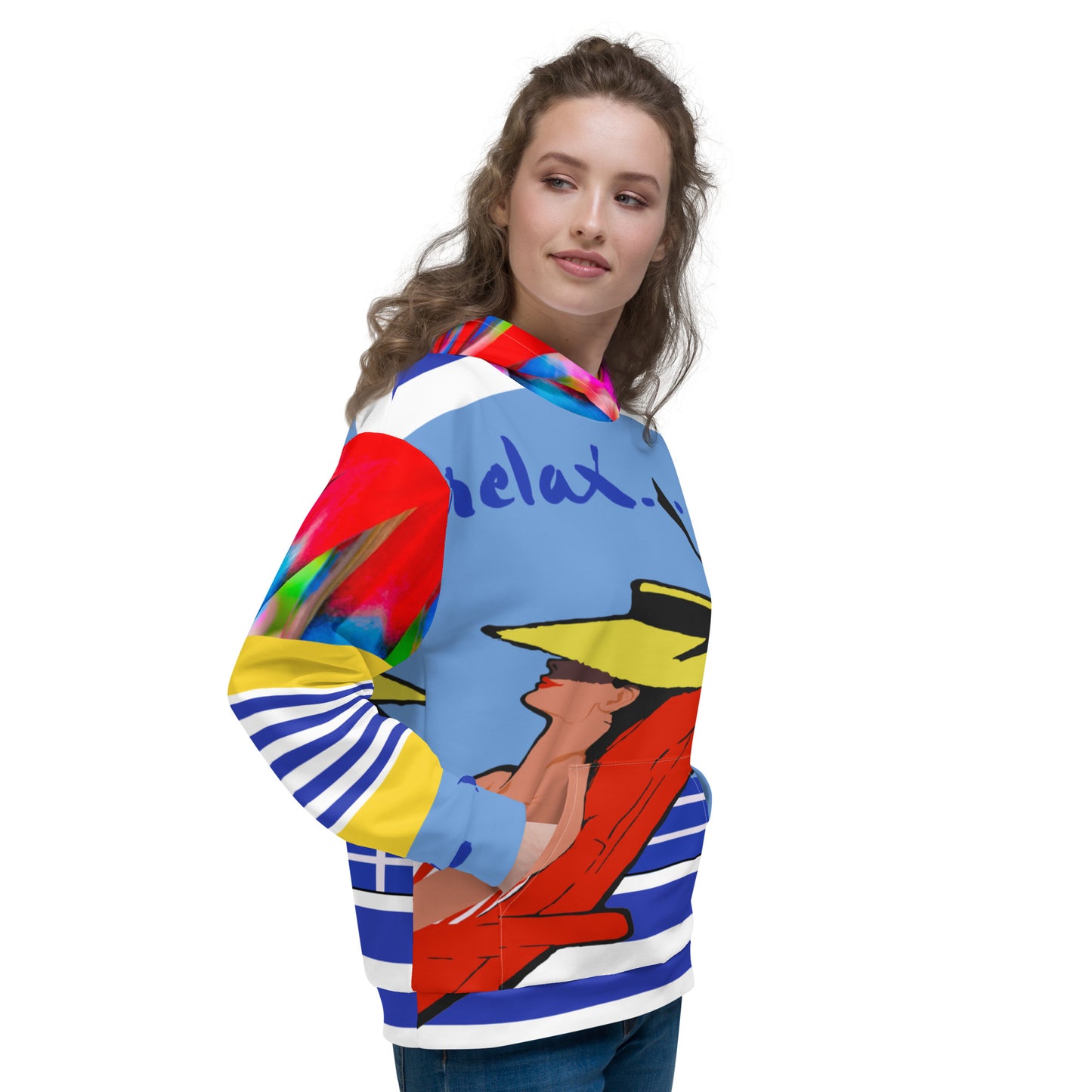 Relax Go To IT! Vacation-Themed Unisex Hoody