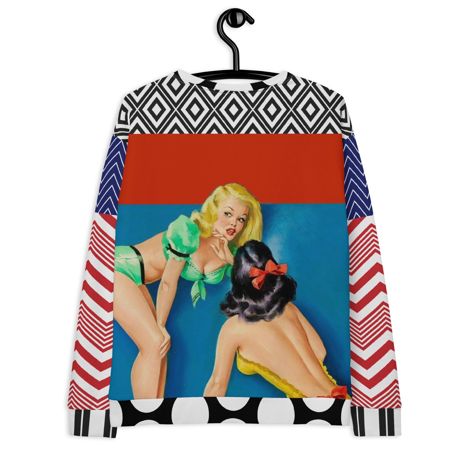 Kiss and Tell Pinup Girl Redux Unisex Sweatshirt