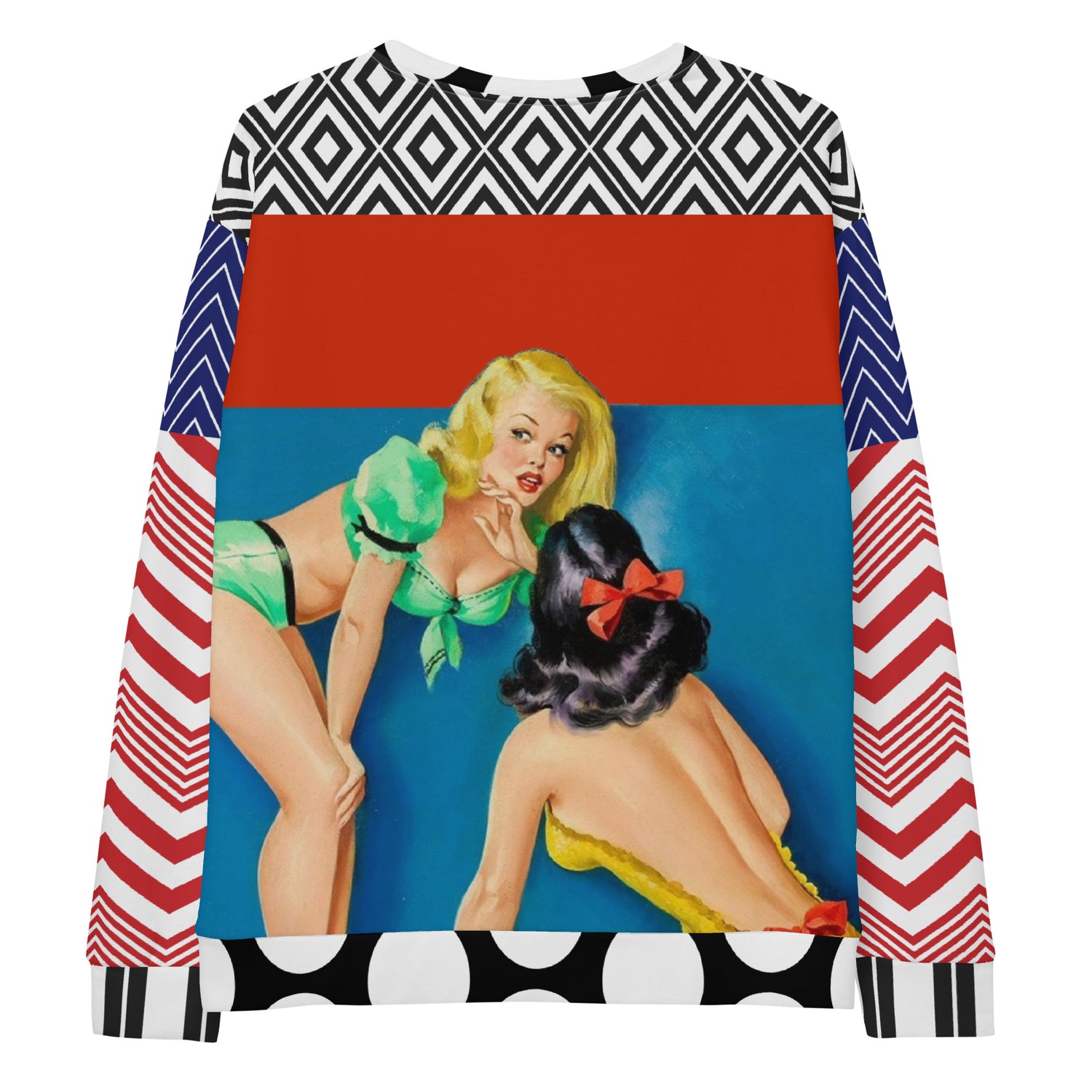 Kiss and Tell Pinup Girl Redux Unisex Sweatshirt