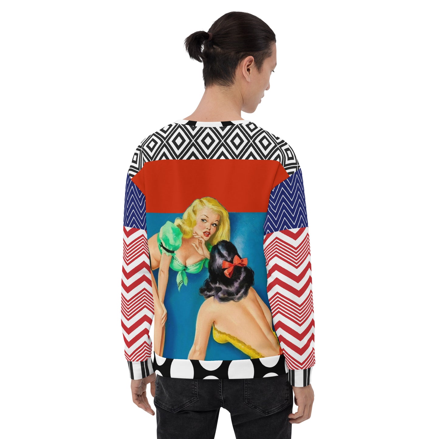 Kiss and Tell Pinup Girl Redux Unisex Sweatshirt