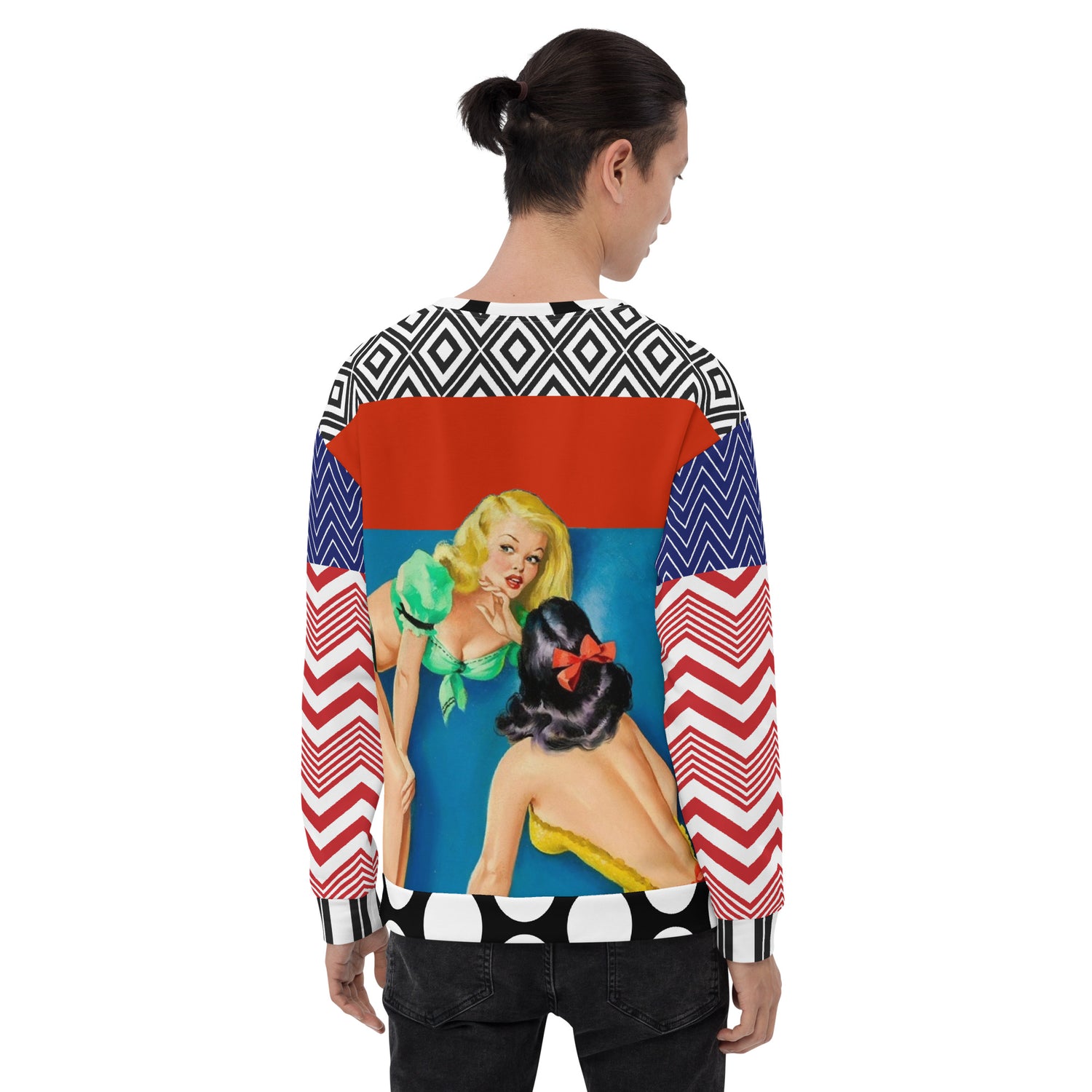 Kiss and Tell Pinup Girl Redux Unisex Sweatshirt