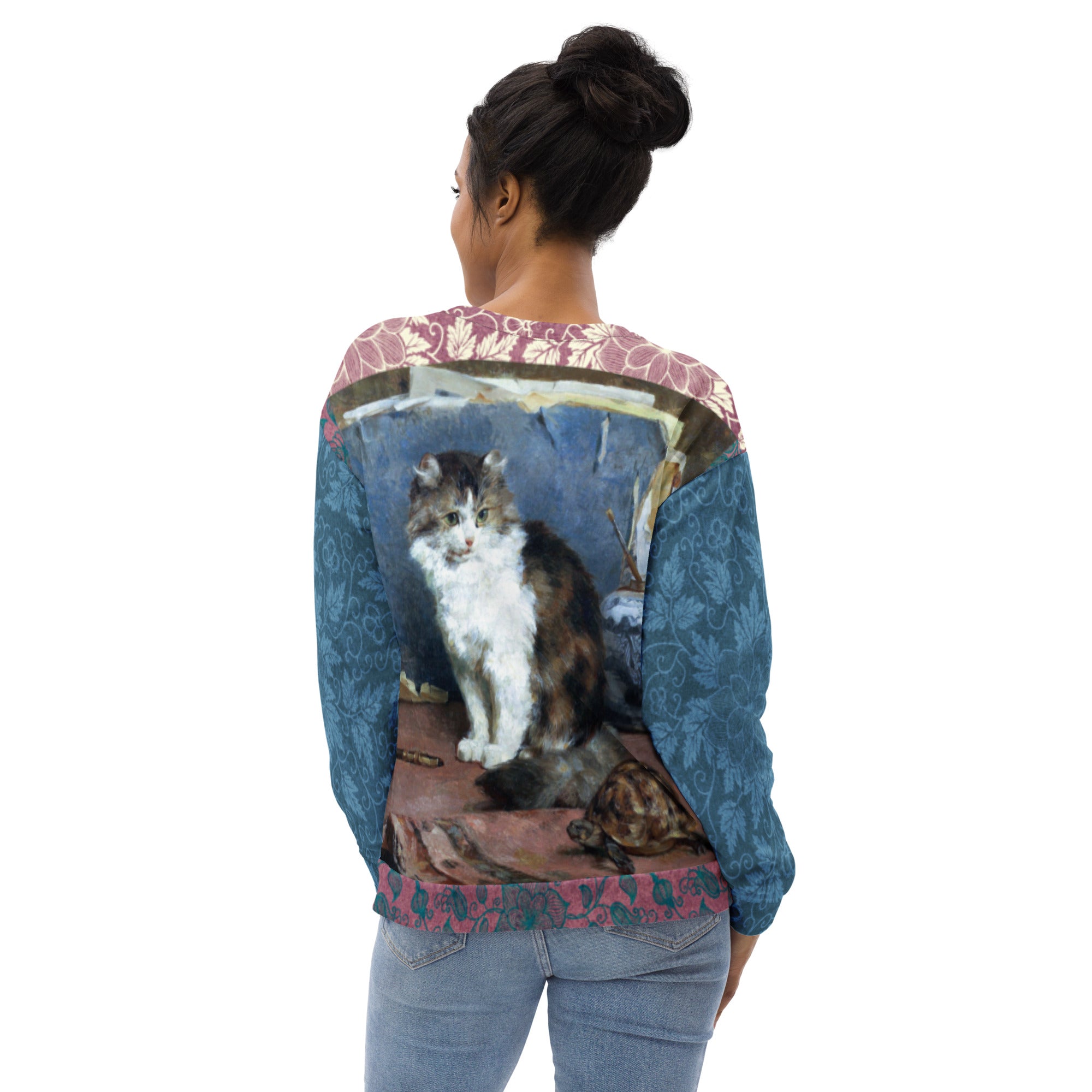 Odd Couple Cat and Tortoise Unisex Sweatshirt