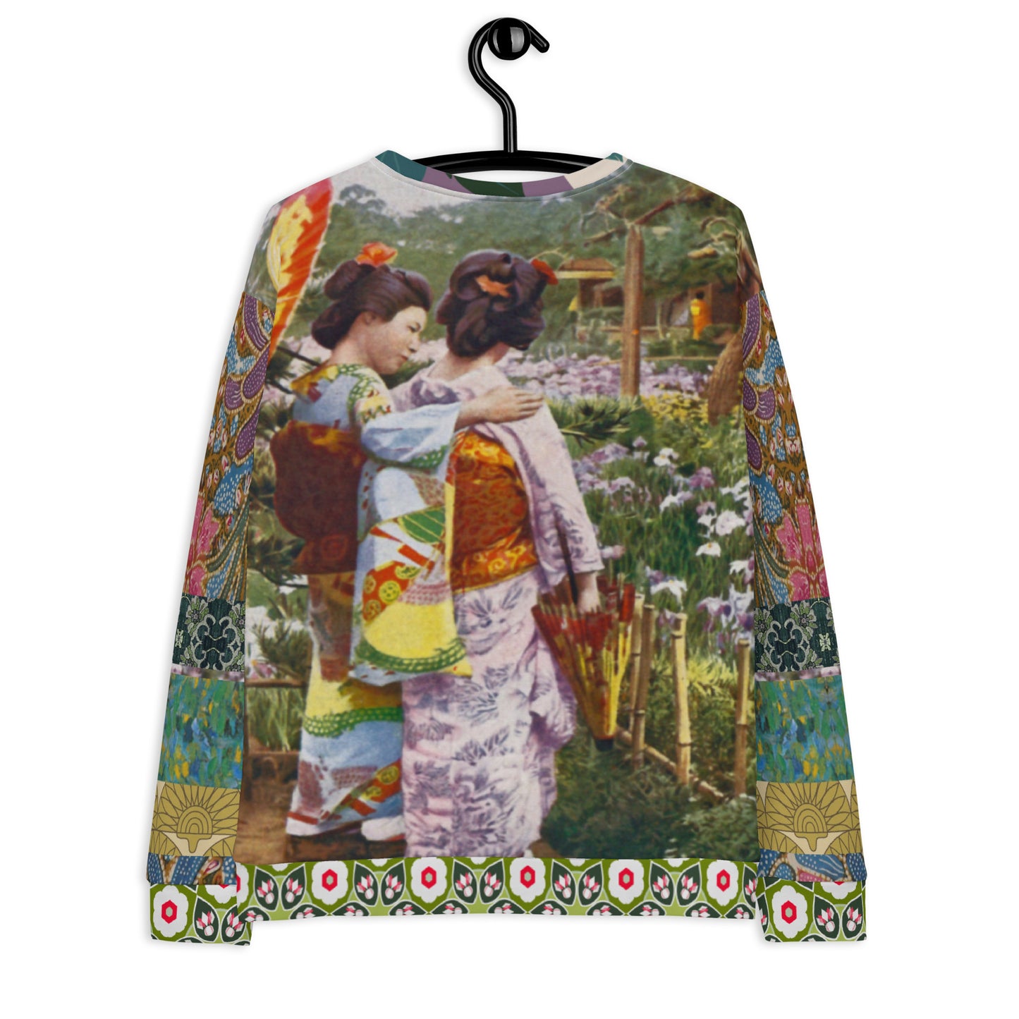 Kyoto Garden Green Batiq Unisex Sweatshirt