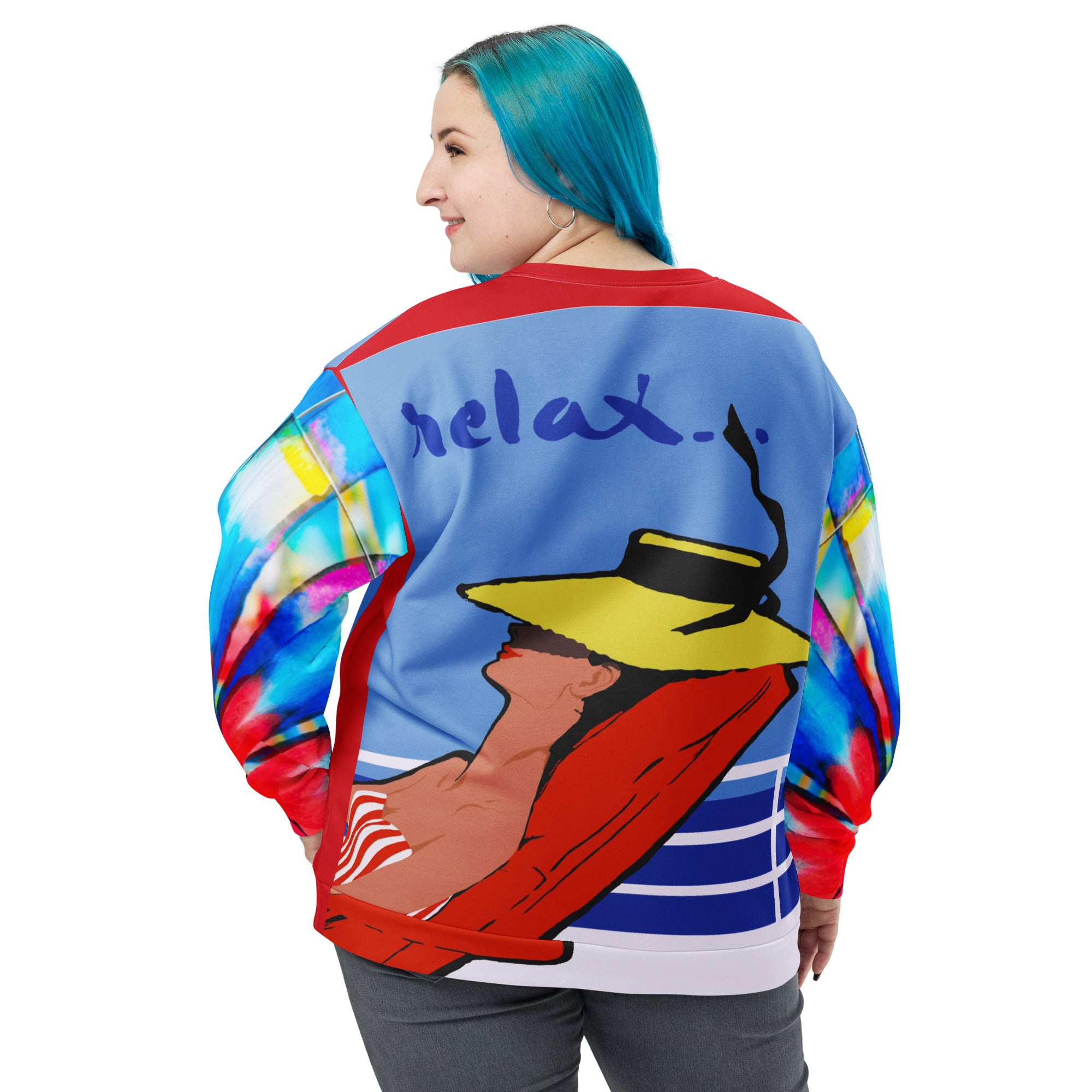 Relax Go To IT! Vacation-Themed Unisex Sweatshirt