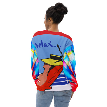 Relax Go To IT! Vacation-Themed Unisex Sweatshirt