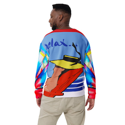 Relax Go To IT! Vacation-Themed Unisex Sweatshirt