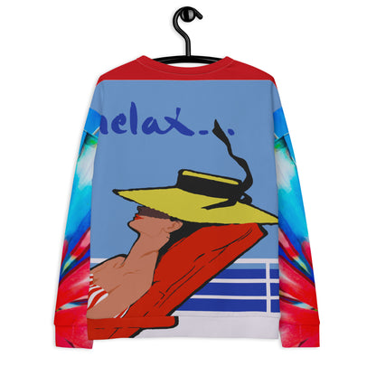 Relax Go To IT! Vacation-Themed Unisex Sweatshirt