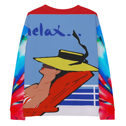 Relax Go To IT! Vacation-Themed Unisex Sweatshirt