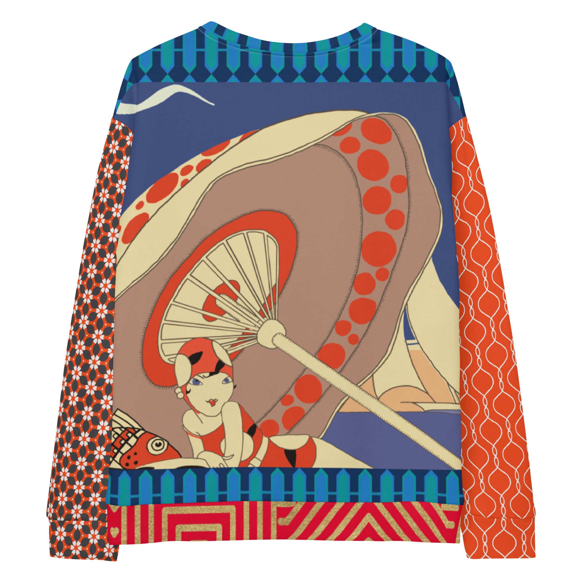 Sudadera unisex Beach Club Umbrella Girl