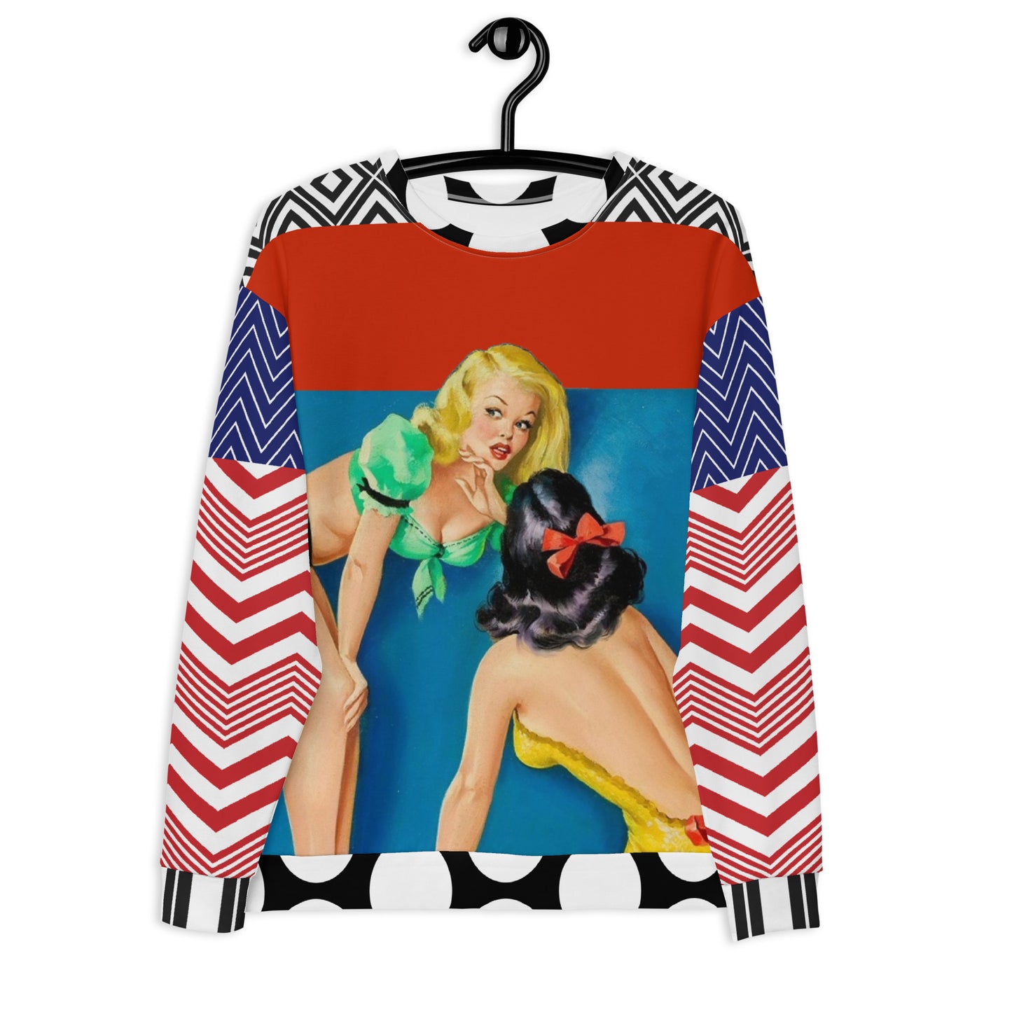 Kiss and Tell Pinup Girl Redux Unisex Sweatshirt