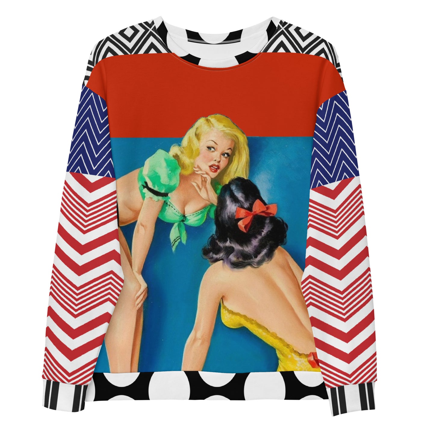 Kiss and Tell Pinup Girl Redux Unisex Sweatshirt