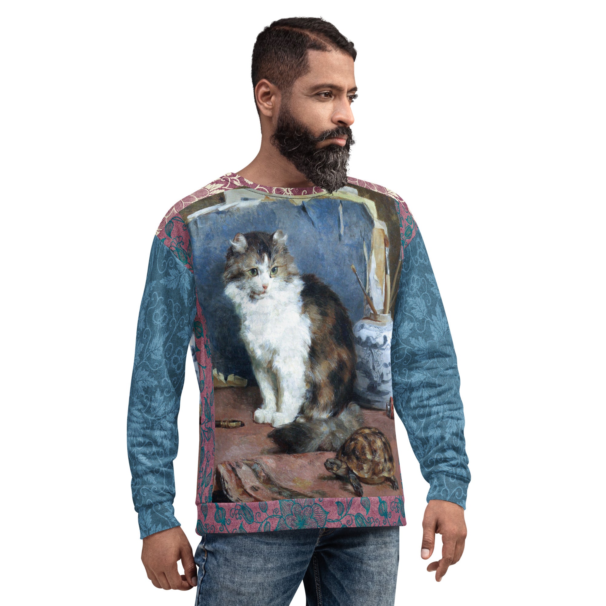 Odd Couple Cat and Tortoise Unisex Sweatshirt