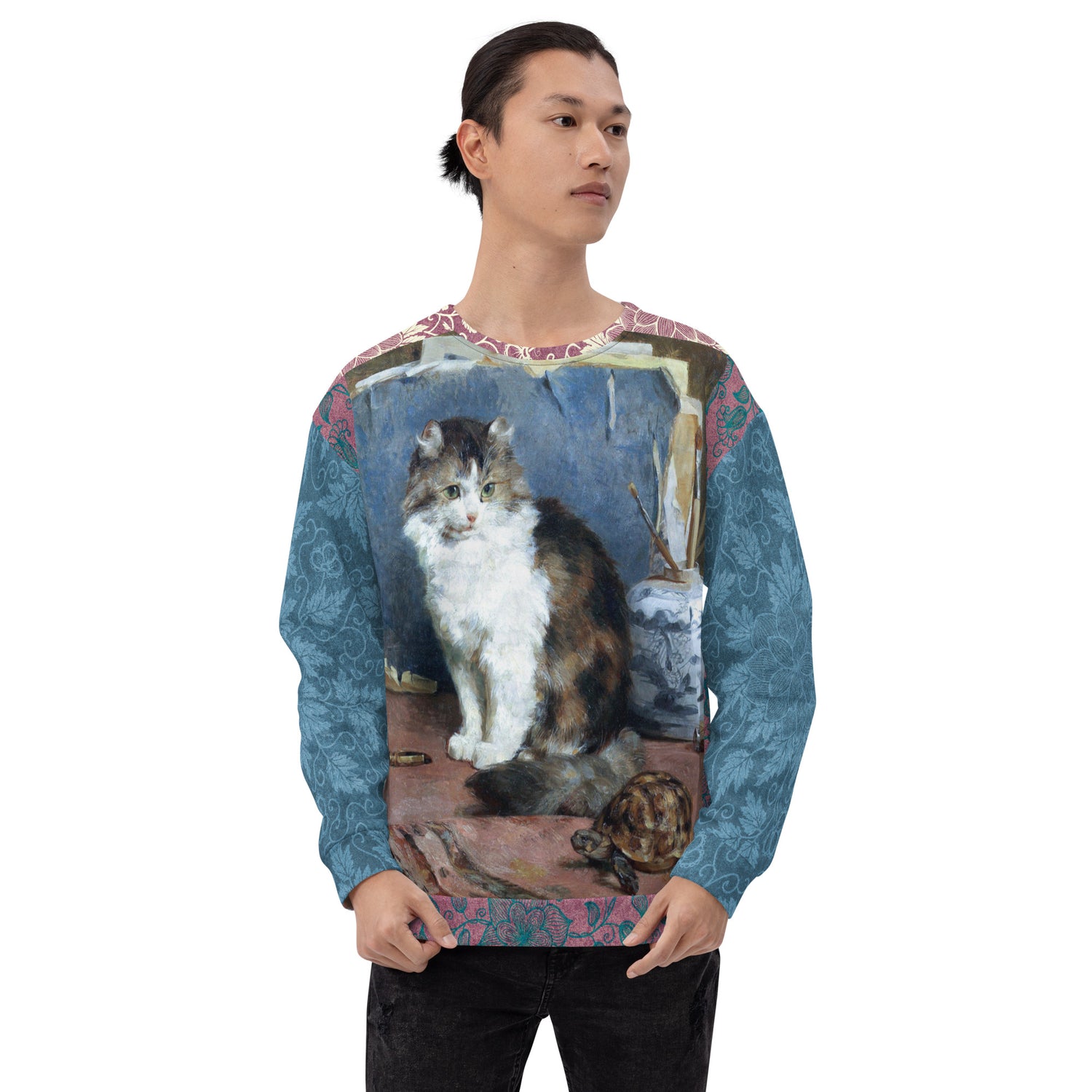 Odd Couple Cat and Tortoise Unisex Sweatshirt