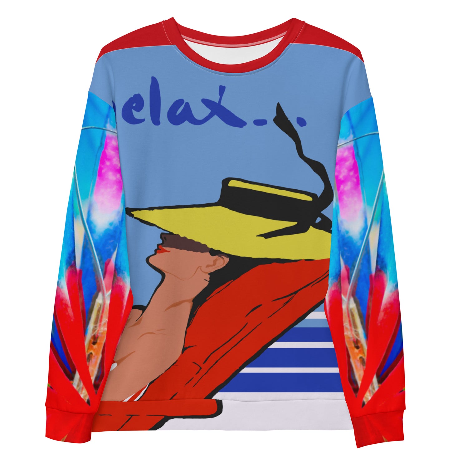 Relax Go To IT! Vacation-Themed Unisex Sweatshirt