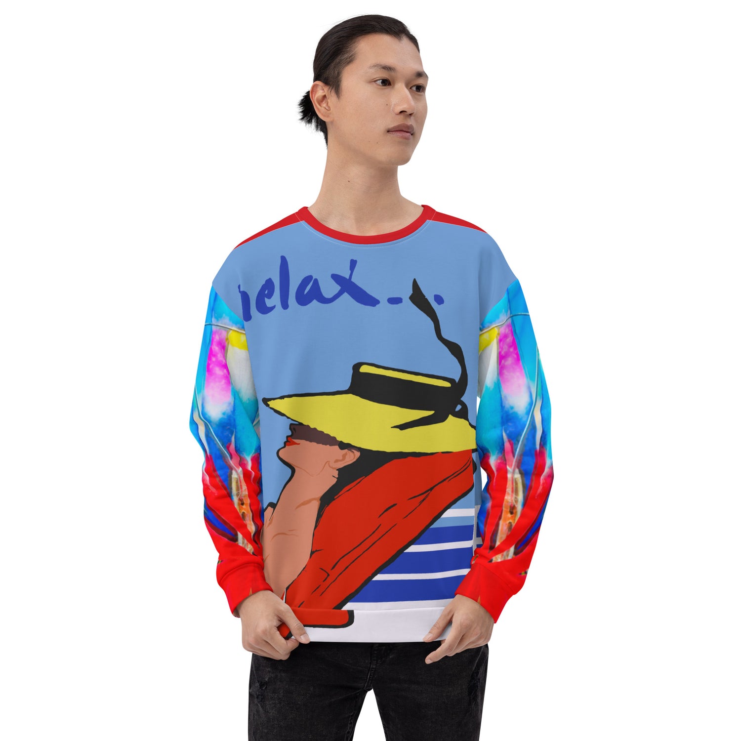 Relax Go To IT! Vacation-Themed Unisex Sweatshirt