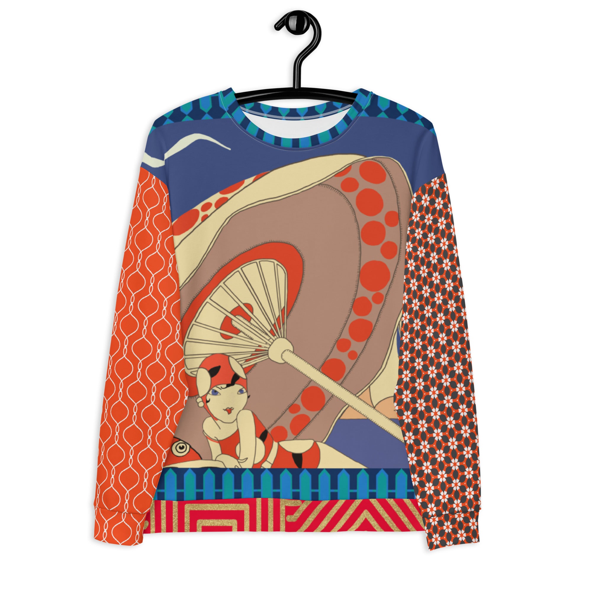 Beach Club Umbrella Girl Unisex Sweatshirt