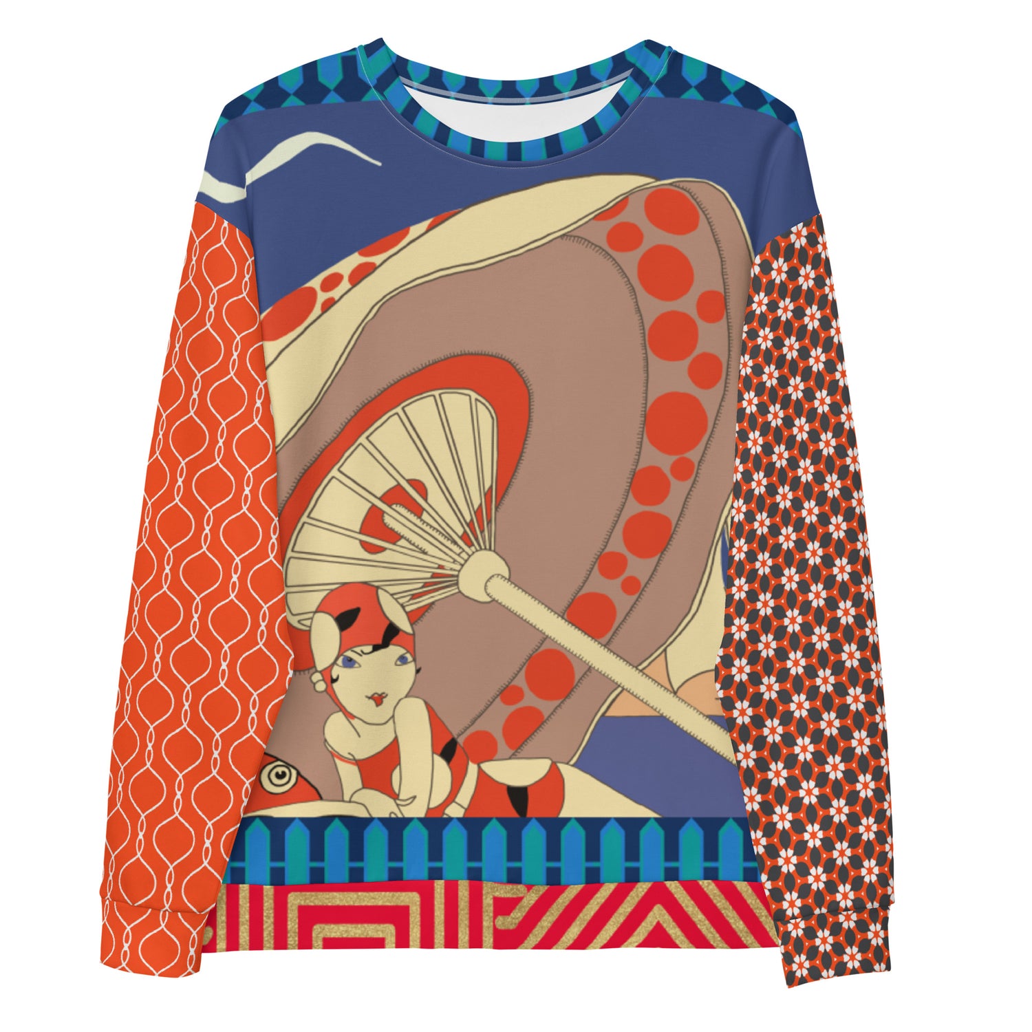 Beach Club Umbrella Girl Unisex Sweatshirt