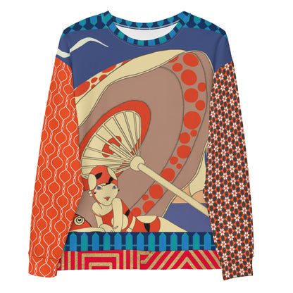 Sudadera unisex Beach Club Umbrella Girl