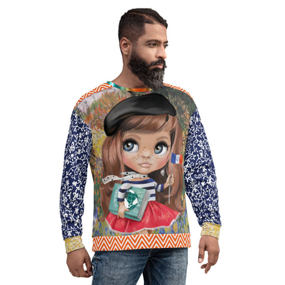 Paris Paris Beret Girl Unisex Sweatshirt