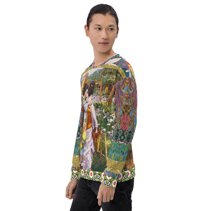 Kyoto Garden Green Batiq Unisex Sweatshirt