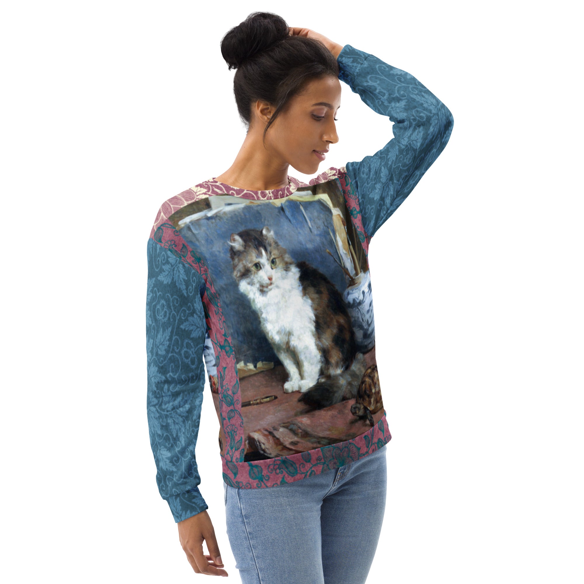 Odd Couple Cat and Tortoise Unisex Sweatshirt