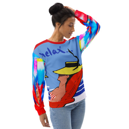 Relax Go To IT! Vacation-Themed Unisex Sweatshirt