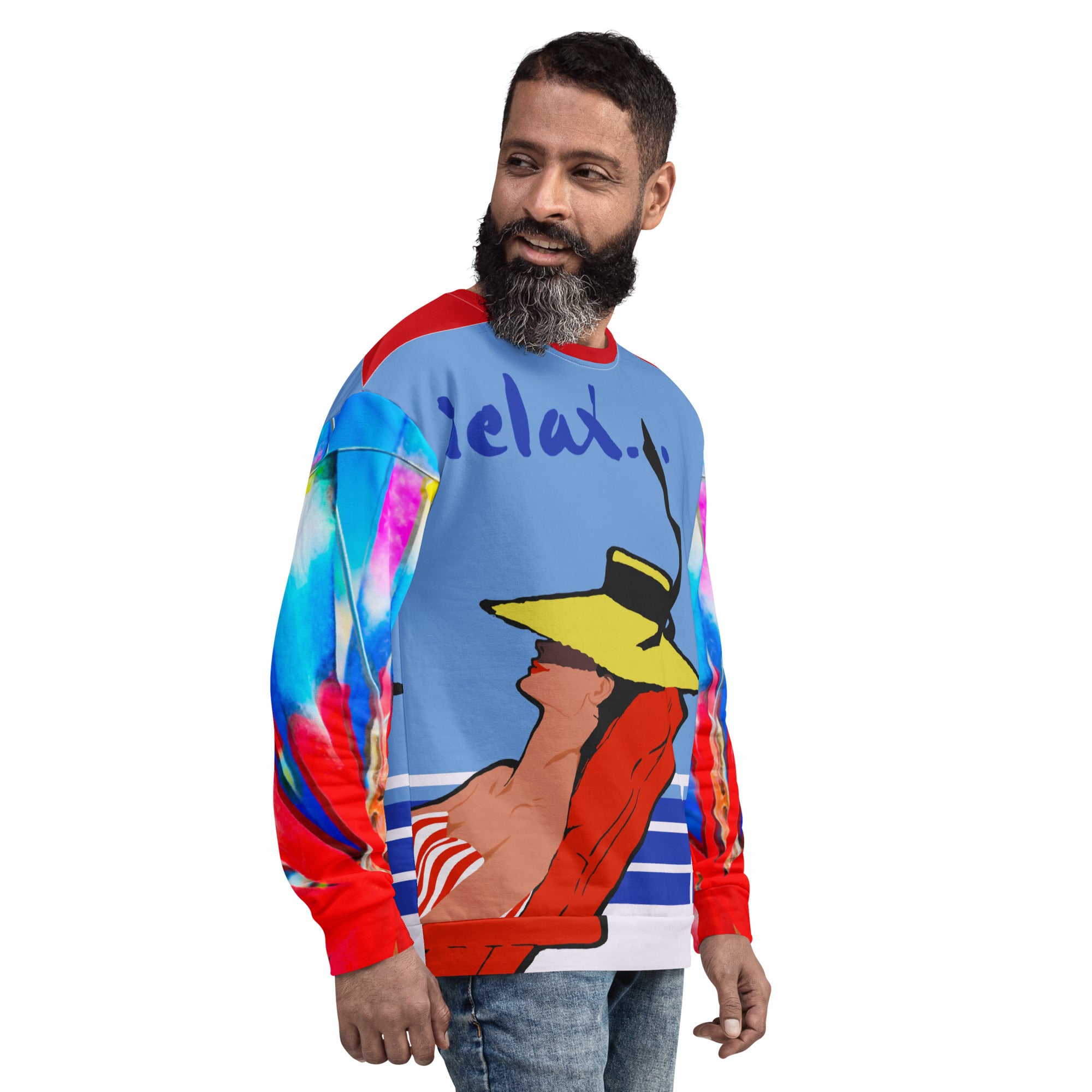 Relax Go To IT! Vacation-Themed Unisex Sweatshirt