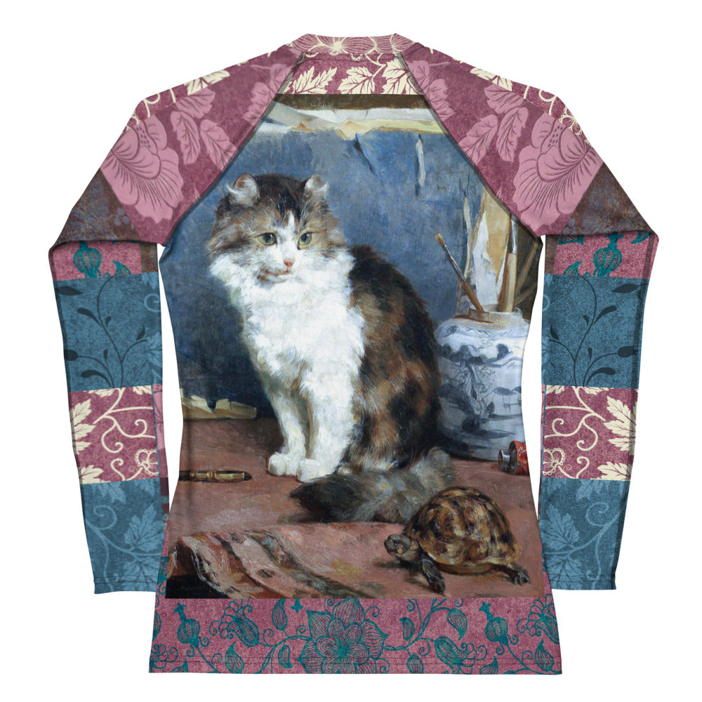 Odd Couple Brocade Patchwork Rash Guard