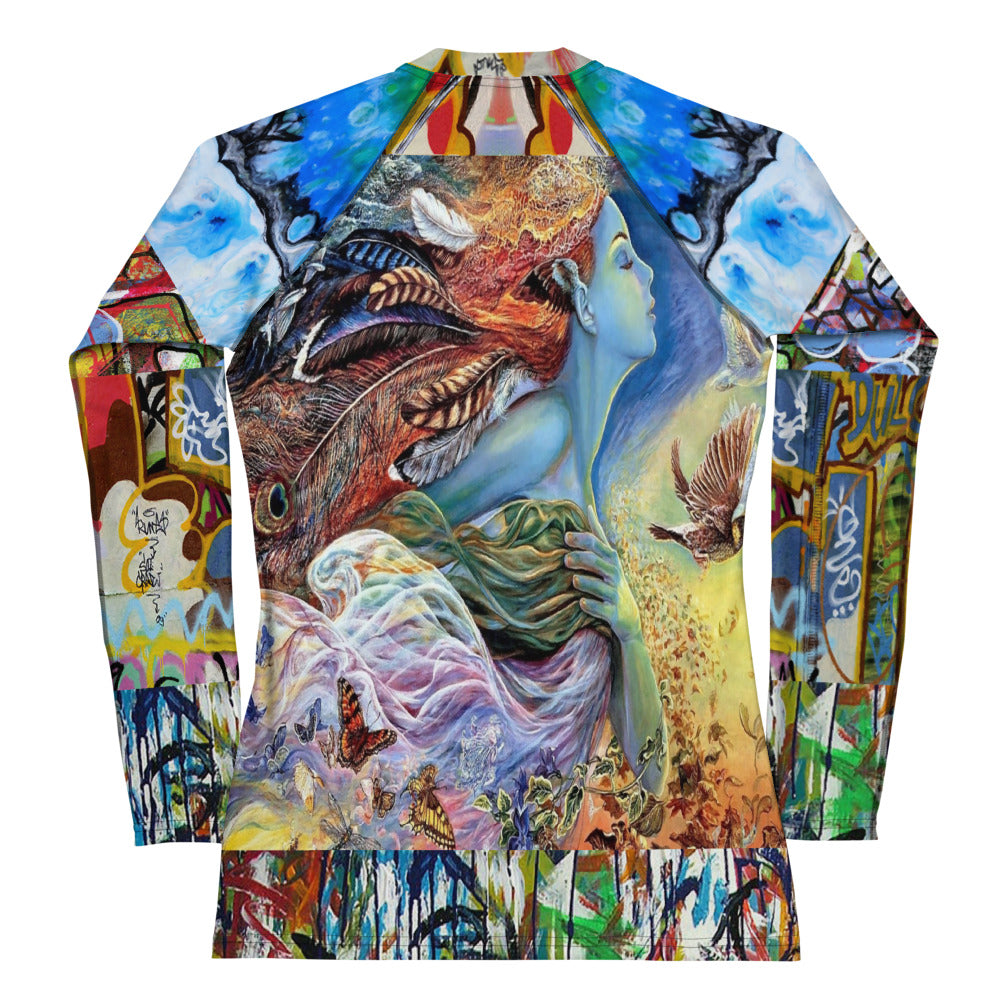 Vesuvia Graffiti Yuxtaponer Rash Guard