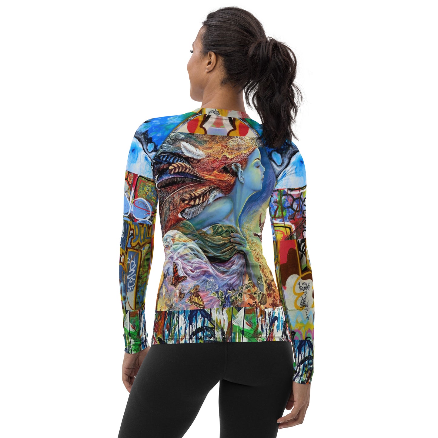 Vesuvia Graffiti Juxtapose Rash Guard